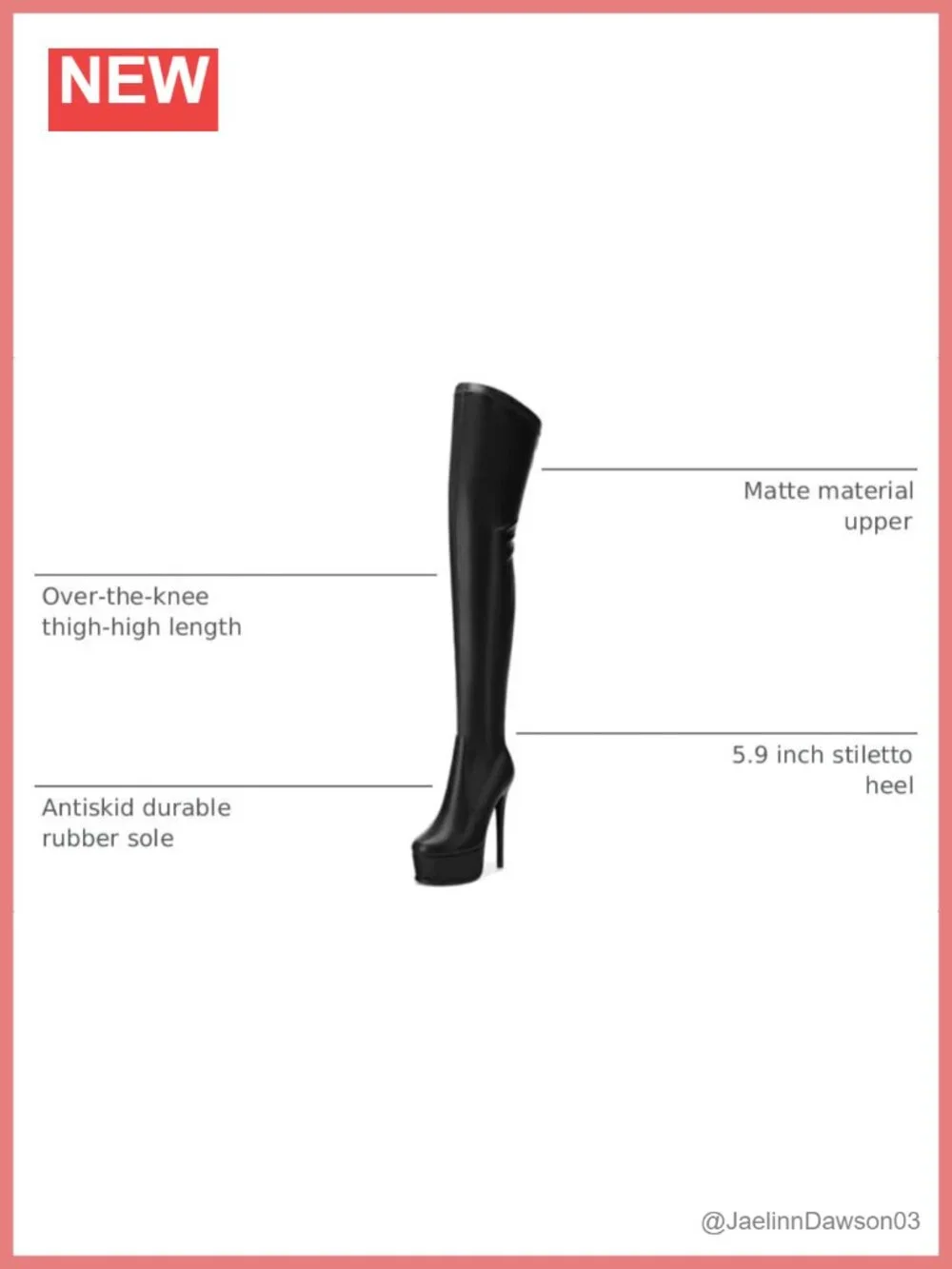 Platform Over The Knee Boots Thigh High Stiletto Zipper Round Toe Tall Boots